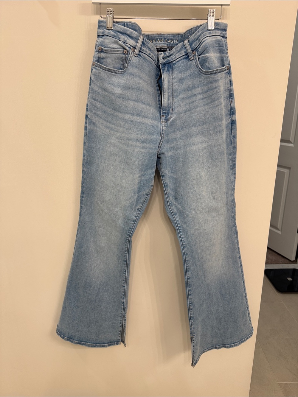 American Eagle Outfitters Light Blue High-Rise Flare Jeans